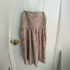 American Eagle Smocked Babydoll Mini Dress